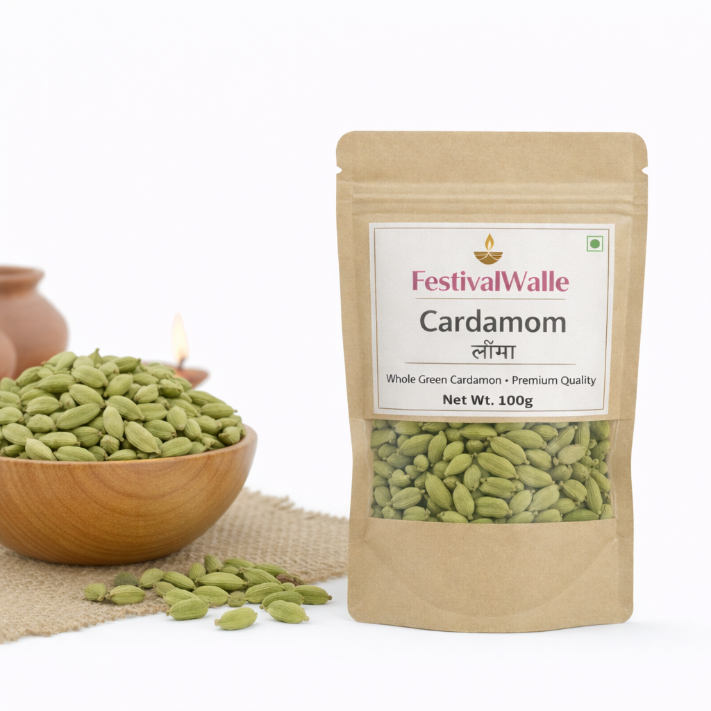80bc7f74-79cb-48ac-857e-e8cfb81d2ba2 (1) Cardamom (Elaichi) – Premium & Auspicious for Pooja and Rituals - Image 1